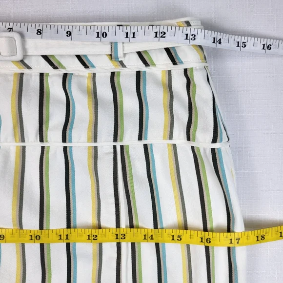 Express Design Studio Striped SKIRT Womens Size 2 Belted Pencil Multicolor - Picture 6 of 15